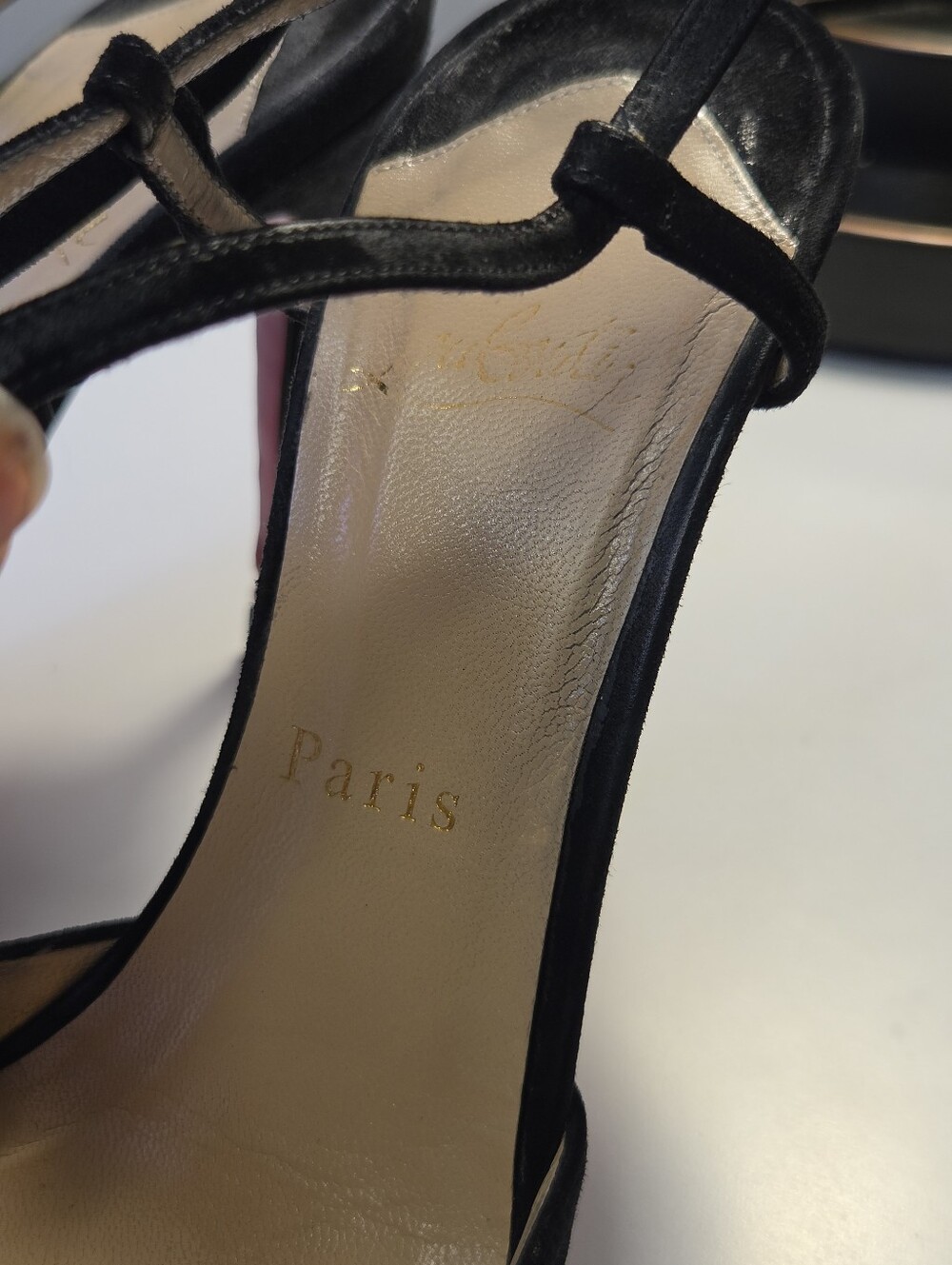 Black Stud-Accent Slingback High Heels - Picture 6 of 15